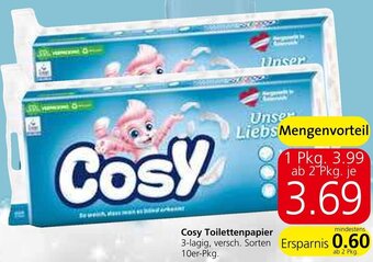 Spar Cosy Toilettenpapier 3-lagig, versch. Sorten 10er-Pkg. Angebot