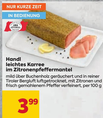 Billa Handl leichtes Karree im Zitronenpfeffermantel Angebot