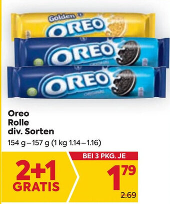 Billa Oreo Rolle div. Sorten 154 g-157 g Angebot