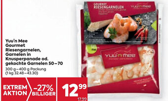 Billa Yuu'n Mee Gourmet Riesengarnelen, Garnelen in Knusperpanade od. gekochte Garnelen 50-70 300 g-400 g Packung ( Angebot