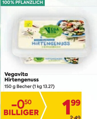 Billa Vegavita Hirtengenuss 150 g Becher Angebot