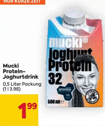 Billa Mucki Protein- Joghurtdrink 0,5 Liter Packung Angebot