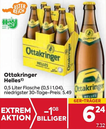 Billa Ottakringer Helles²) 0,5 Liter Flasche Angebot
