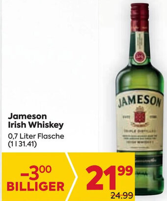 Billa Jameson Irish Whiskey 0,7 Liter Flasche Angebot