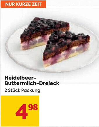 Billa Heidelbeer- Buttermilch-Dreieck 2 Stück Packung Angebot