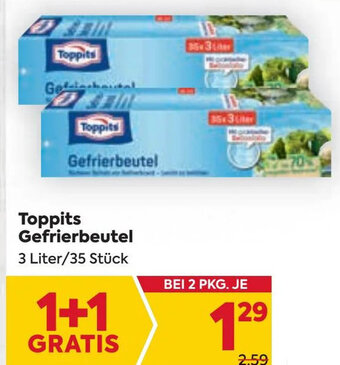 Billa Toppits Gefrierbeutel 3 Liter/35 Stück Angebot
