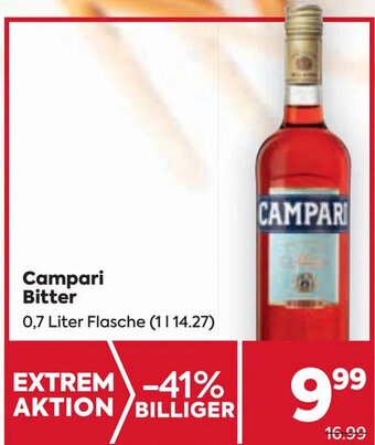 Billa Campari Bitter 0,7 Liter Flasche Angebot
