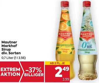 Billa Mautner Markhof Sirup div. Sorten 0,7 Liter Angebot