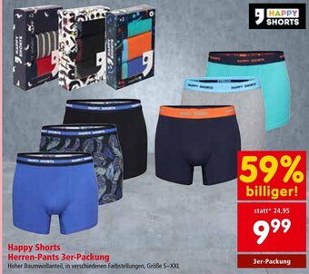 Interspar Happy Shorts Herren-Pants 3er-Packung Angebot