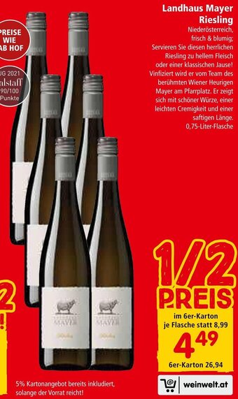 Interspar Landhaus Mayer Riesling Angebot