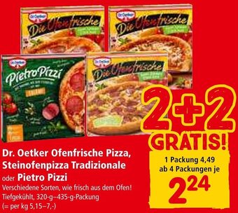 Interspar Dr. Oetker Ofenfrische Pizza, Steinofenpizza Tradizionale oder Pietro Pizzi Angebot