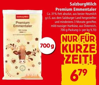 Interspar Salzburg Milch Premium Emmentaler 700-g-Packung Angebot