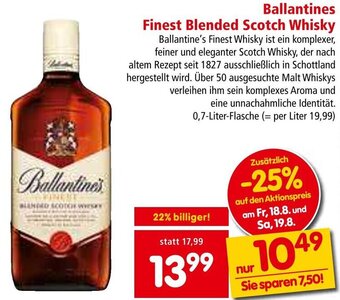 Interspar Ballantines Finest Blended Scotch Whisky 0,7-Liter Angebot