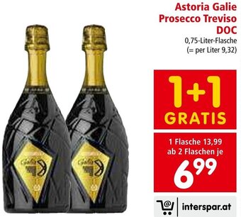Interspar Astoria Galie Prosecco Treviso DOC 0,75-Liter-Flasche Angebot