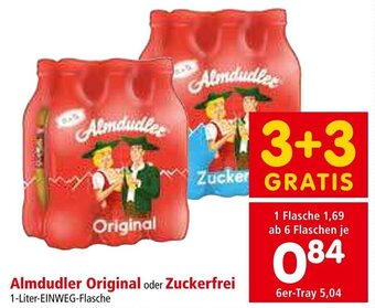 Interspar Almdudler Original oder Zuckerfrei 1-Liter-EINWEG-Flasche Angebot