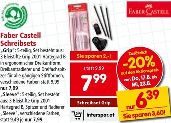 Interspar Faber Castell Schreibsets Angebot