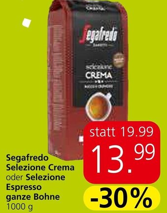 Eurospar Segafredo Selezione Crema oder Selezione Espresso ganze Bohne 1000 g Angebot