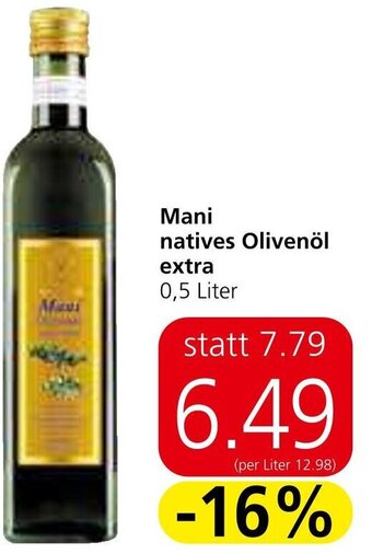 Eurospar Mani natives Olivenöl extra 0,5 Liter Angebot