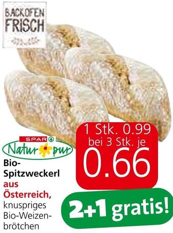 Eurospar Bio- Spitzweckerl aus Österreich, knuspriges Bio-Weizen-brötchen Angebot