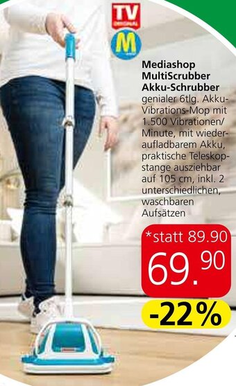 Eurospar Mediashop MultiScrubber Akku-Schrubber genialer 6tlg. Angebot