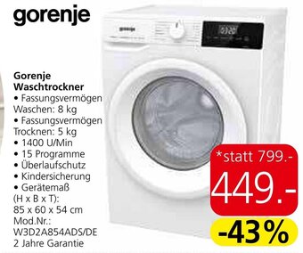 Eurospar Gorenje Waschtrockner Angebot