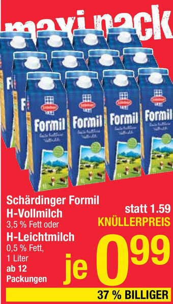 Maximarkt Schärdinger Formil H-Vollmilch 3,5 % Fett oder 1 Liter Angebot