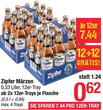 Maximarkt Zipfer Märzen 0,33 Liter, 12er-Tray Angebot