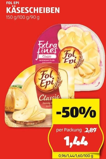 Hofer FOL EPI KÄSESCHEIBEN 150 g/100 g/90 g Angebot