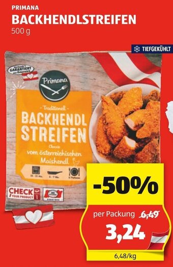 Hofer PRIMANA BACKHENDL STREIFEN 500 g Angebot