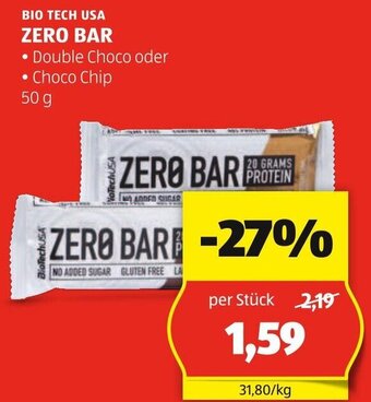 Hofer BIO TECH USA ZERO BAR 50 g Angebot
