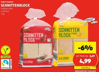 Hofer FINEST BAKERY SCHNITTENBLOCK 1 kg Angebot
