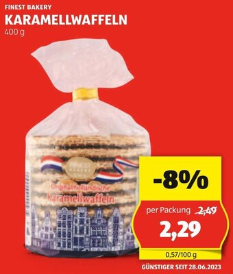 Hofer FINEST BAKERY KARAMELLWAFFELN 400 g Angebot