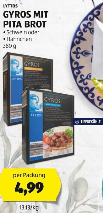 Hofer LYTTOS GYROS MIT PITA BROT 380 g Angebot