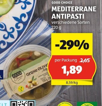 Hofer GOOD CHOICE MEDITERRANE ANTIPASTI verschiedene Sorten 220 g Angebot