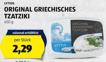 Hofer LYTTOS ORIGINAL GRIECHISCHES TZATZIKI 450 g Angebot