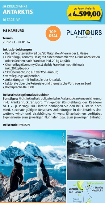 Hofer KREUZFAHRT ANTARKTIS 16 TAGE, VP Angebot