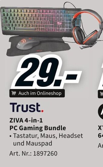 Media Markt Trust. ZIVA 4-in-1 PC Gaming Bundle Angebot