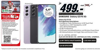 Media Markt SAMSUNG Galaxy S21 FE 5G Galaxy S21 FE 5G Vertragsfreies Smartphone Angebot