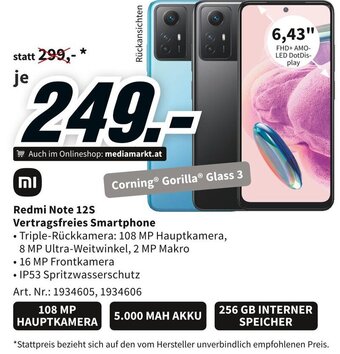 Media Markt Redmi Note 12S Vertragsfreies Smartphone Angebot