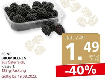 SPAR Gourmet FEINE BROMBEEREN aus Österreich, Klasse 1, 125-g-Packung Angebot