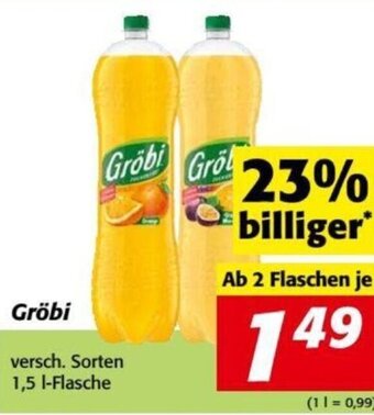 Nah&Frisch Gröbi versch. Sorten 1,5 l-Flasche Angebot