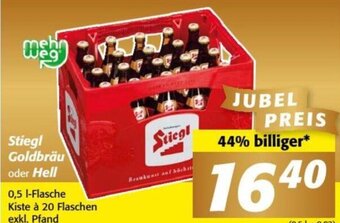 Nah&Frisch Stiegl Goldbräu oder Hell 0,5 I-Flasche Angebot