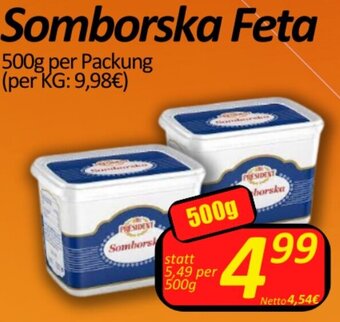Wurstico Somborska Feta 500g per Packung Angebot