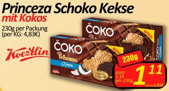 Wurstico Princeza Schoko Kekse mit Kokos 230g per Packung Angebot