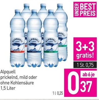Sutterlüty Alpquell prickelnd, mild oder ohne Kohlensäure 1,5 Liter Angebot