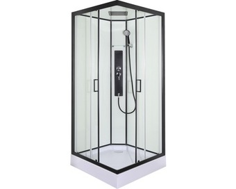 Hornbach Fertigduschkabine sanotechnik sky 2 cl74 90x90x225 cm schwarz Angebot