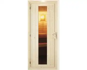 Hornbach Sauna türelement karibu gedämmt für 38 mm und 40 mm saunen mit isolierglas 173x78x3,8 cm Angebot