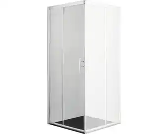 Hornbach Schiebetür mit seitenwand sanotechnik proline b80c 800x2000 mm echtglas klar hell anti kalkbeschichtung chromoptik Angebot