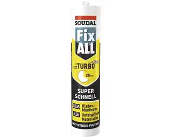 Hornbach Soudal fix all turbo montagekleber weiß 430 g Angebot