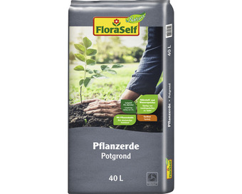 Hornbach Pflanzerde mit pflanzenkohle torffrei floraself nature 40 l Angebot